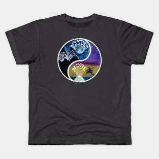 Wander More wanderlust saying quote explore hike camp Kids T-Shirt